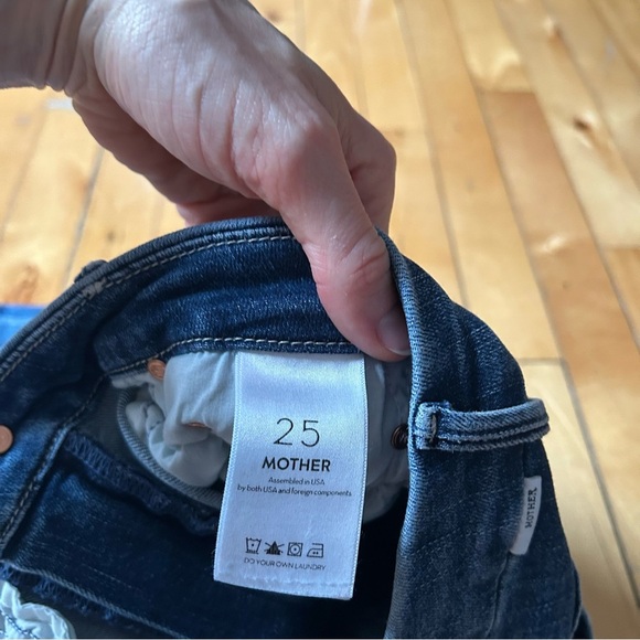 Mother Sz 25 The Looker Ankle Fray Skinny Blue Denim In Groovin Jeans - Picture 13 of 13